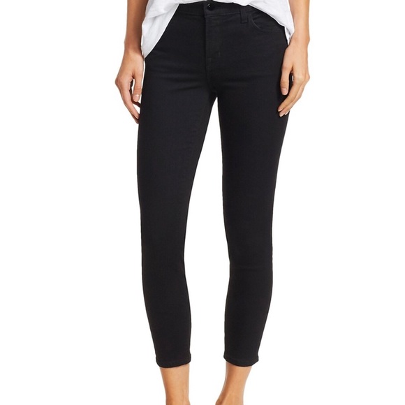 J BRAND 835 Capri Cropped Skinny Jeans Black Sz 28 - Picture 2 of 11